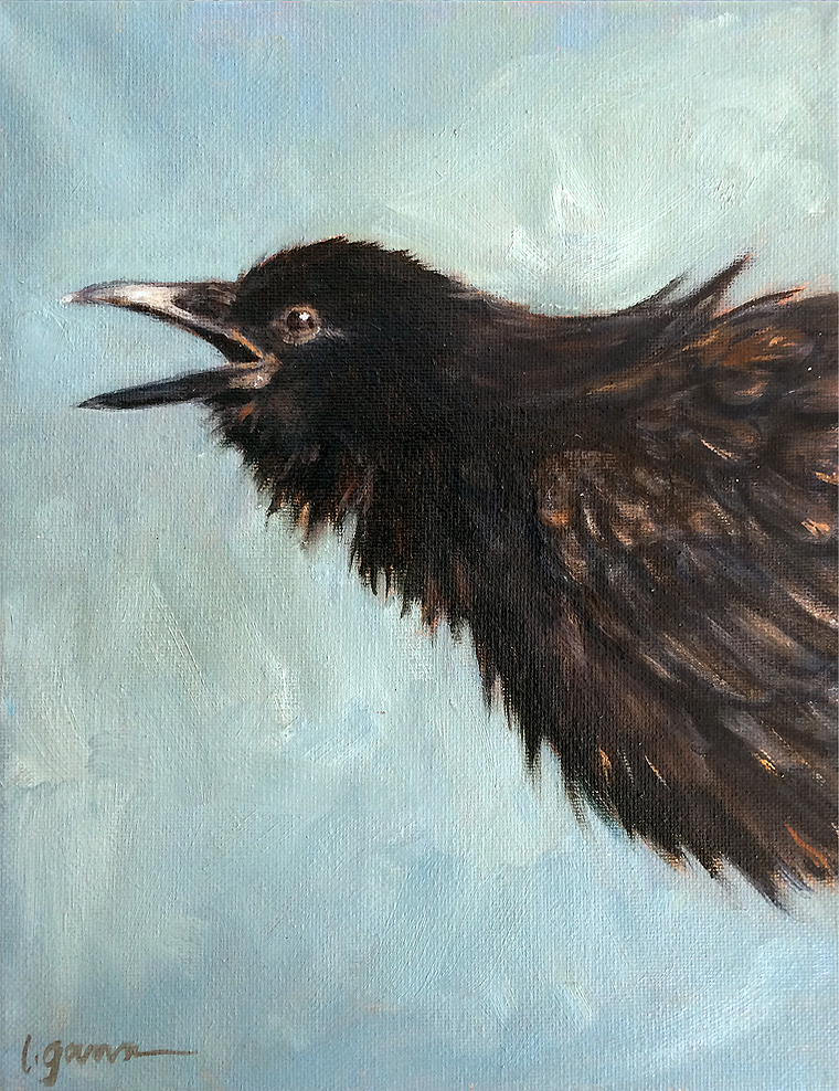 077 - Fish crow - Leslee Ganss