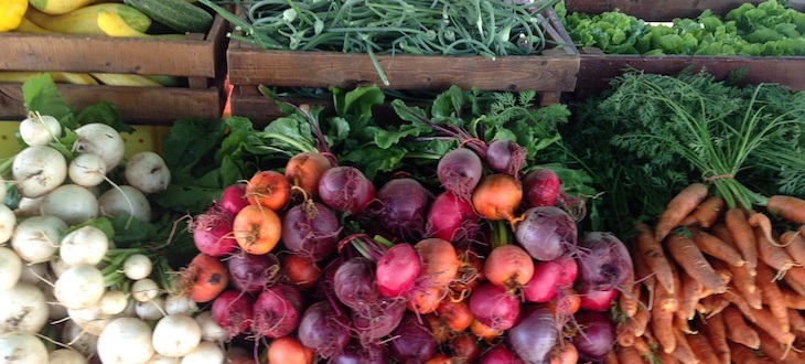 Assorted Veggies at Farm Stand